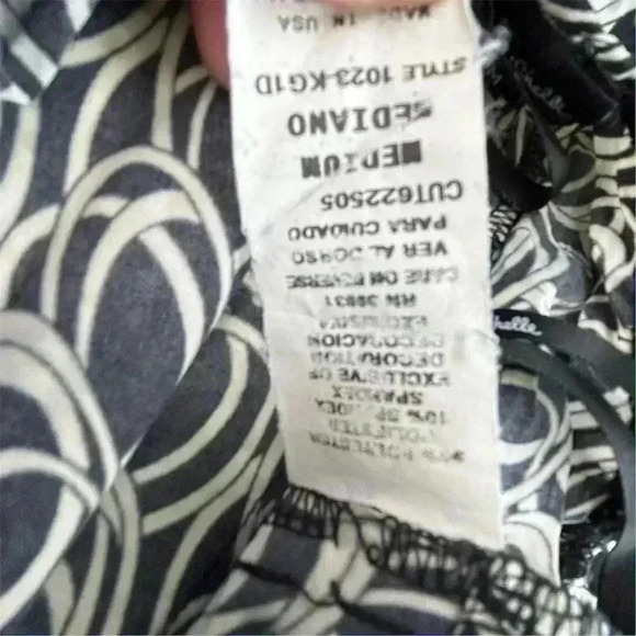 My Michelle Women's M Black Swirl pattern Midi  Dress Formal Sequin Spring Y2k - Picture 5 of 9